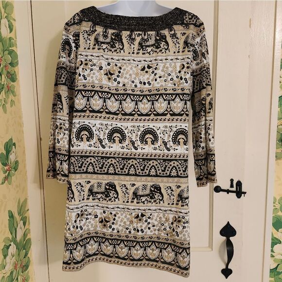 New Calypso St. Barth Elephant Print Tunic/Dress w/Embroidery Sz.S MSRP $315 - Picture 5 of 7
